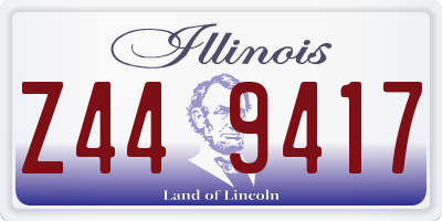 IL license plate Z449417