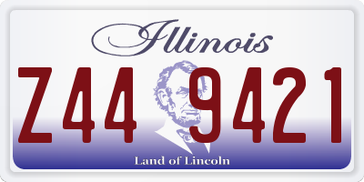 IL license plate Z449421