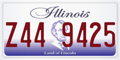 IL license plate Z449425
