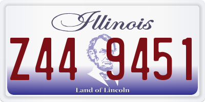 IL license plate Z449451