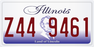 IL license plate Z449461