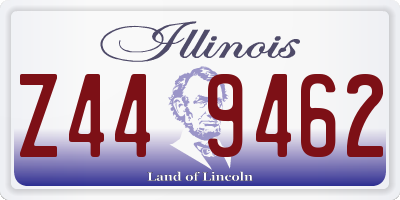 IL license plate Z449462