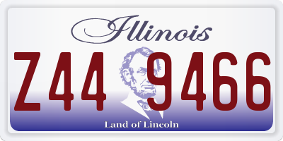 IL license plate Z449466
