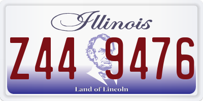 IL license plate Z449476