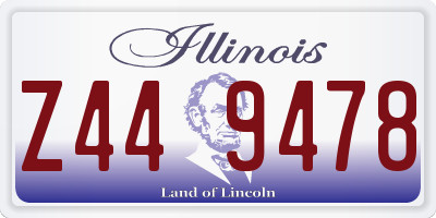 IL license plate Z449478