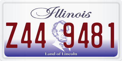 IL license plate Z449481