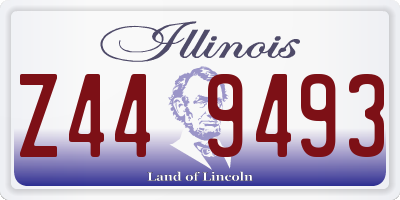IL license plate Z449493