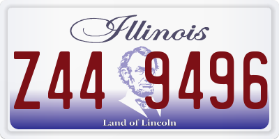 IL license plate Z449496