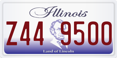 IL license plate Z449500