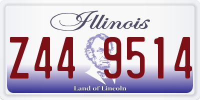 IL license plate Z449514