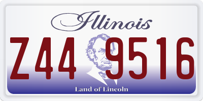 IL license plate Z449516