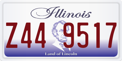 IL license plate Z449517