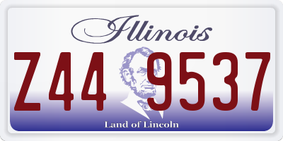 IL license plate Z449537