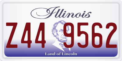 IL license plate Z449562
