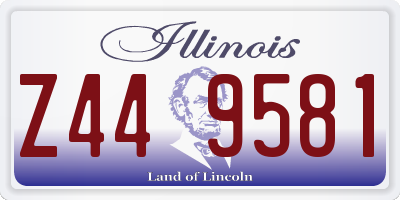 IL license plate Z449581