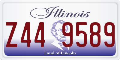 IL license plate Z449589