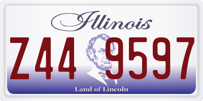 IL license plate Z449597