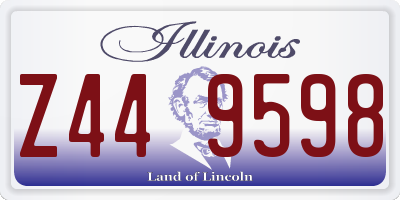 IL license plate Z449598