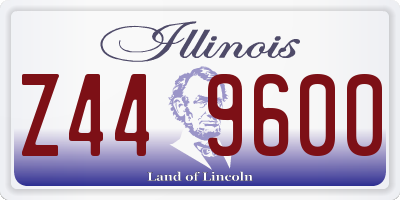IL license plate Z449600