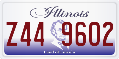 IL license plate Z449602