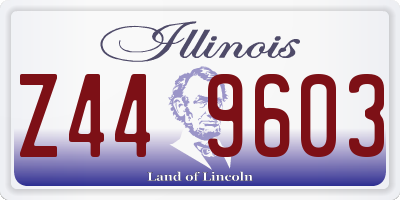 IL license plate Z449603