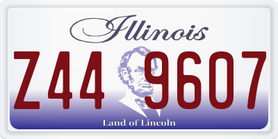 IL license plate Z449607