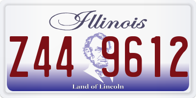 IL license plate Z449612