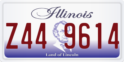 IL license plate Z449614