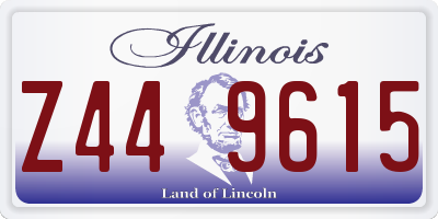 IL license plate Z449615