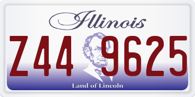 IL license plate Z449625