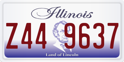 IL license plate Z449637