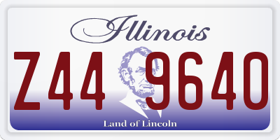 IL license plate Z449640