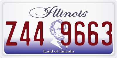 IL license plate Z449663