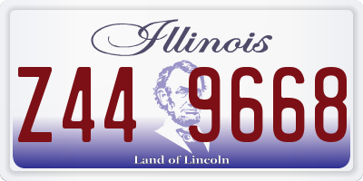IL license plate Z449668