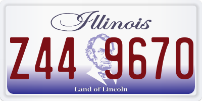 IL license plate Z449670