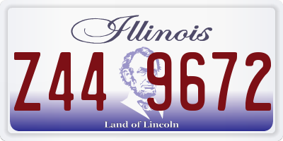 IL license plate Z449672