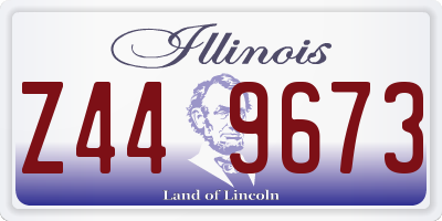 IL license plate Z449673