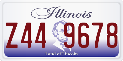 IL license plate Z449678