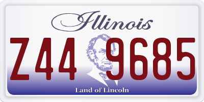 IL license plate Z449685