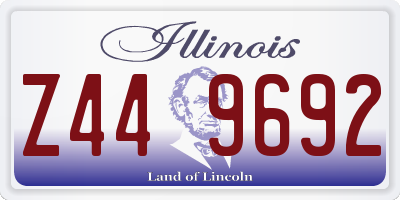 IL license plate Z449692