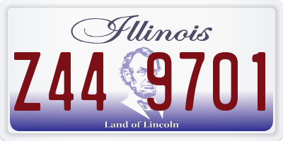 IL license plate Z449701