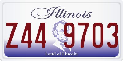 IL license plate Z449703