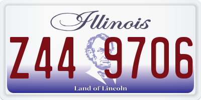IL license plate Z449706