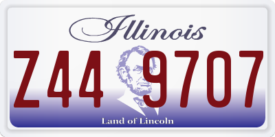 IL license plate Z449707