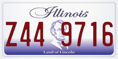 IL license plate Z449716
