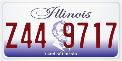 IL license plate Z449717
