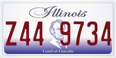 IL license plate Z449734