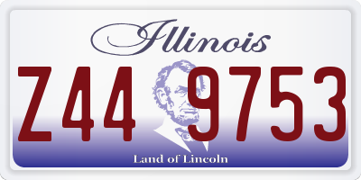 IL license plate Z449753