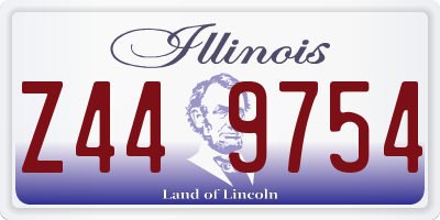 IL license plate Z449754