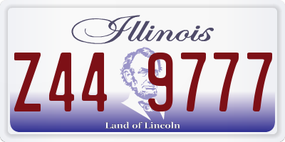 IL license plate Z449777